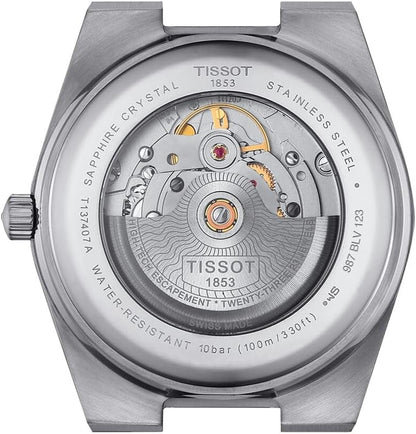 HOTTissot PRX Powermatic 80 316L Stainless Steel case, Swiss Automatic Watch for Men & Women, Ice Blue Dial, Stainless Steel, (T1374071135100)