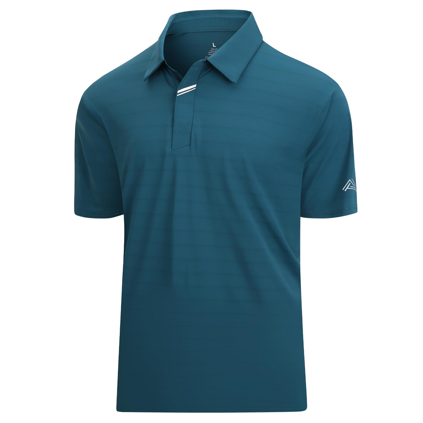 HOTEsabel.C Jacquard Golf Shirts for Men Dry Fit Short Sleeve Collared Polo | Moisture Wicking, Athletic Fit, 4-Way Stretch for Comfort, Wrinkle Free, Lightweight, Ideal for Golf, Casual & Work Wear