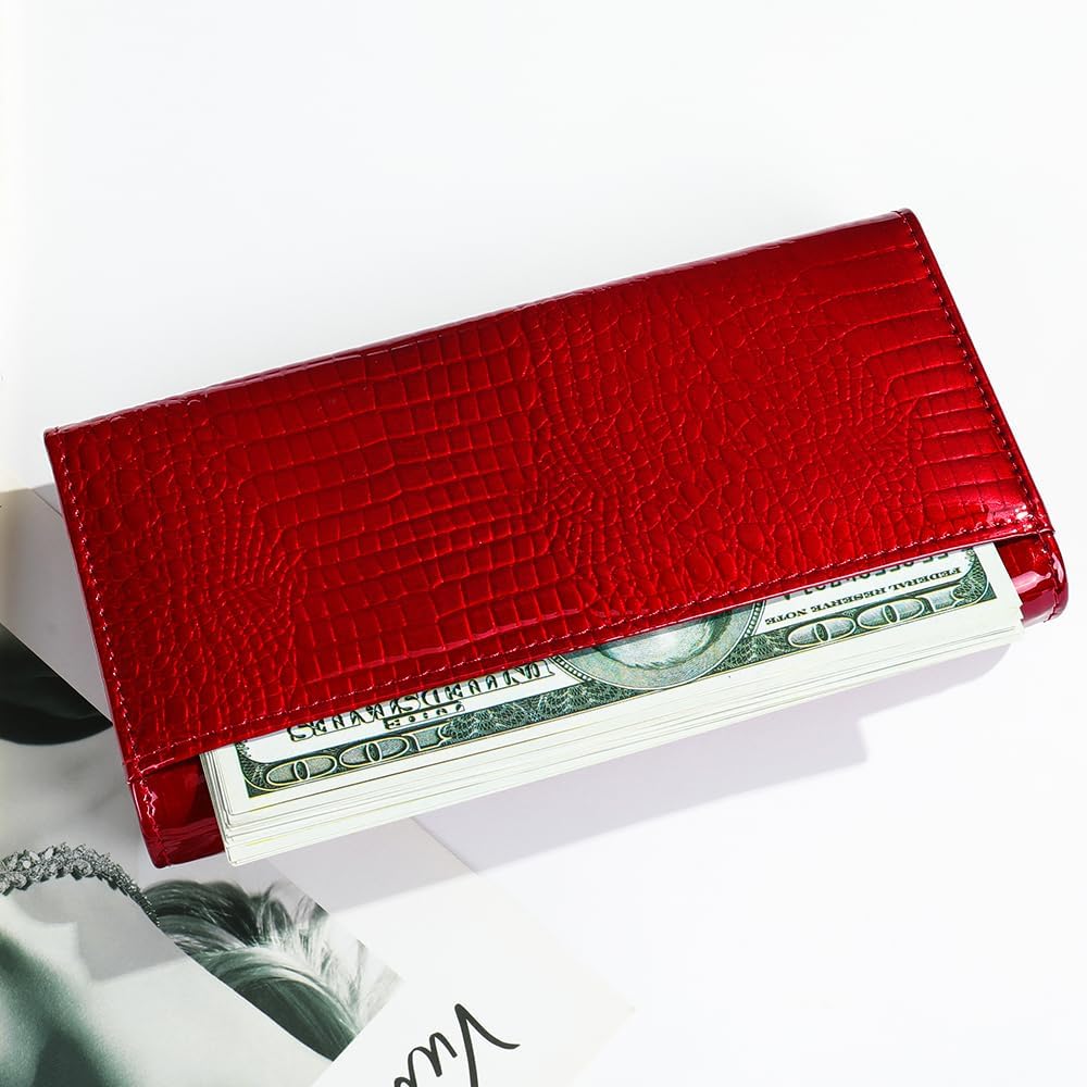 HOTWomen's Long Leather Wallet | Credit Card Holder, Fashion Clutch, Casual Style