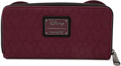 HOTLoungefly Disney Minnie Mouse Quilted Zip Around Wallet with Velvet Bow