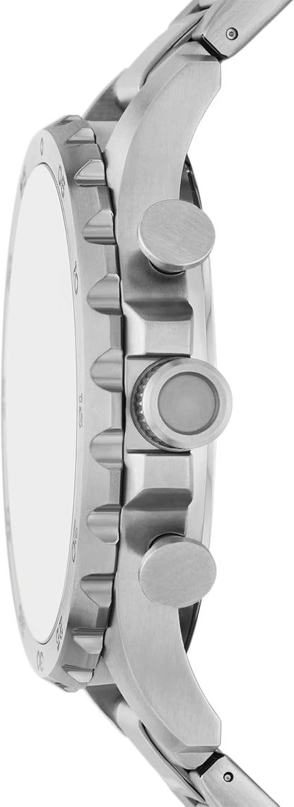 HOTFossil Men's Nate Quartz Watch, Oversized Stainless Steel Chronograph Watch for Men