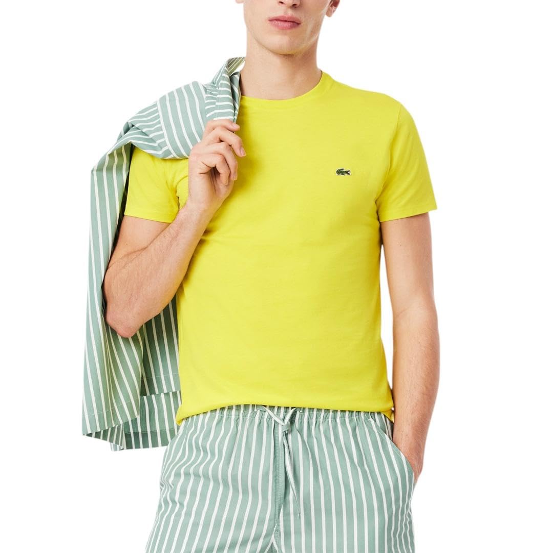 HOTLacoste Men's Short Sleeve Pima Jersey Crew Neck Tee