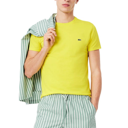 HOTLacoste Men's Short Sleeve Pima Jersey Crew Neck Tee