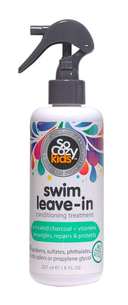 HOTSoCozy Kids Swim 3-in-1 Shampoo, Conditioner & Body Wash - 3-in-1 Combo Pool Shampoo & Conditioner for Swimmers - Salt & Chlorine Removing Activated Charcoal