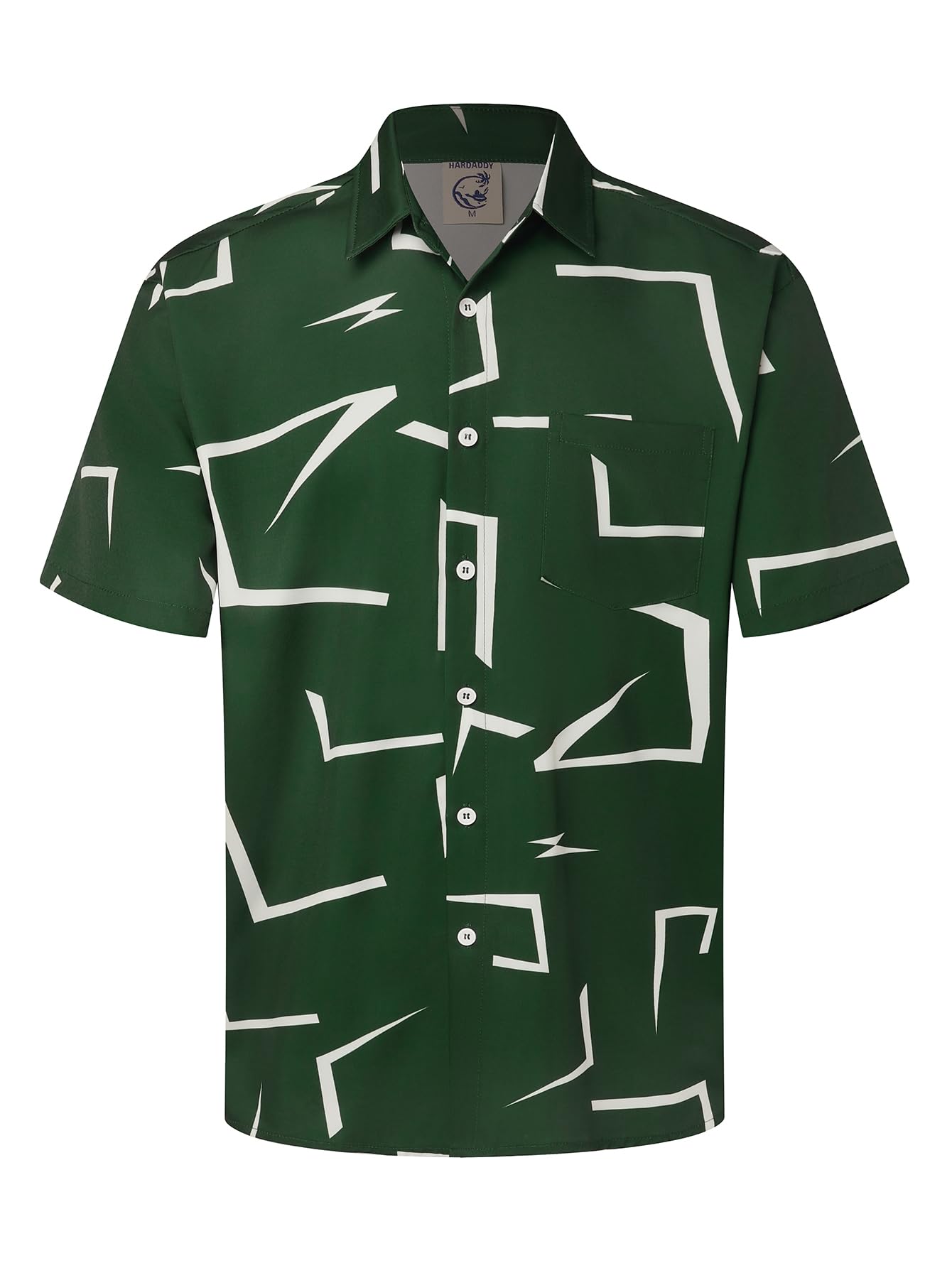 HOTHardaddy Men's Hawaiian Shirt Short Sleeves Printed Button Down Summer Beach Casual Shirts