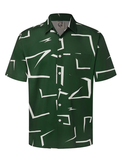 HOTHardaddy Men's Hawaiian Shirt Short Sleeves Printed Button Down Summer Beach Casual Shirts