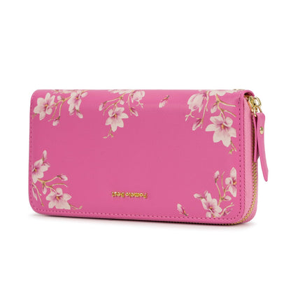 HOTPomelo Best Womens Wallet RFID Blocking Leather Multi Credit Card Large Capacity Wristlet Zip Around Long Wallets for Lady