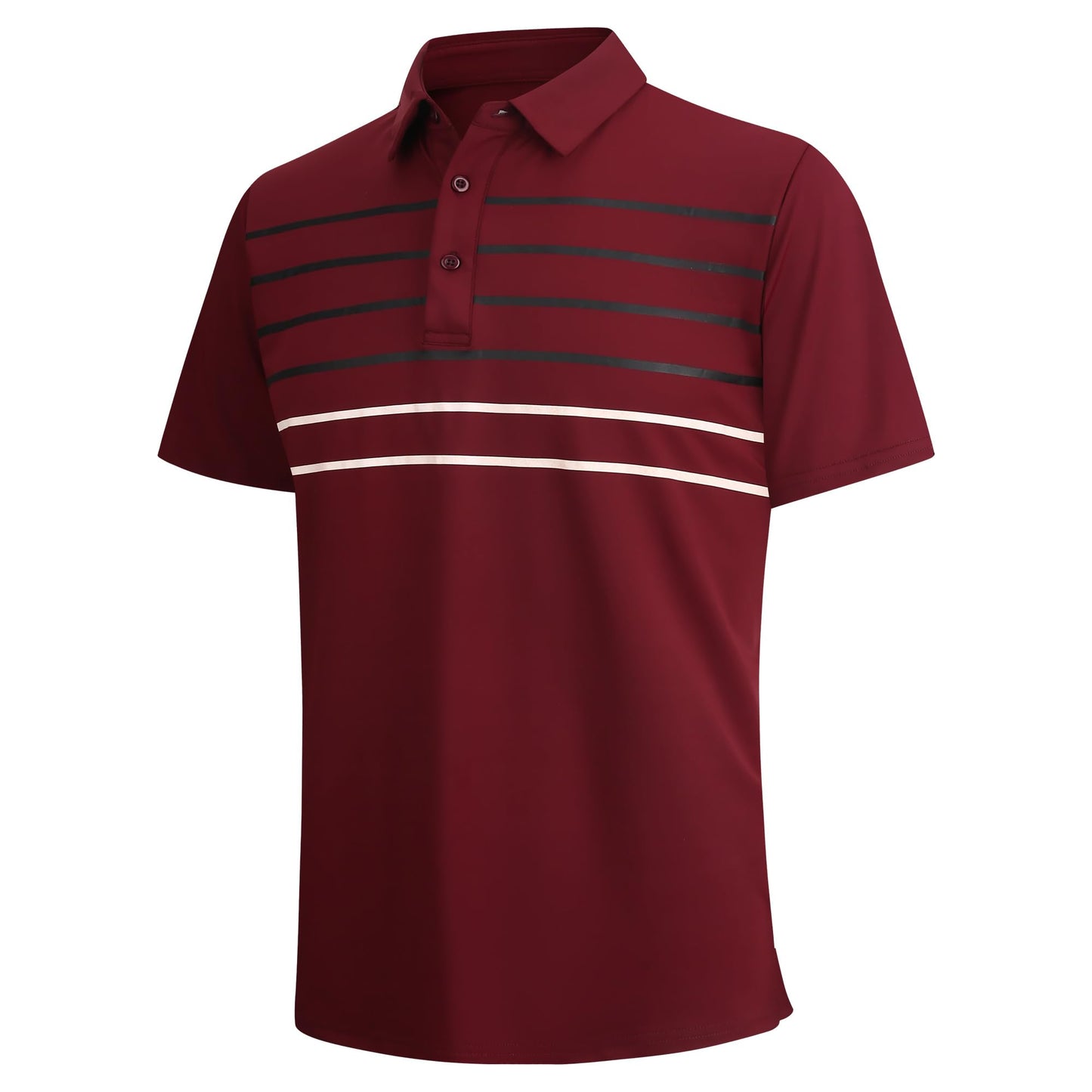 HOTAlex Vando Mens Golf Shirt Moisture Wicking Quick-Dry Short Sleeve Polo | UPF40,Soft & stretch,Sweat resistant,Multi-scene sports & office apparel