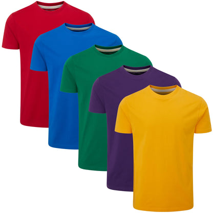 HOTCharles Wilson Men's 5 Pack Crew Neck T-Shirt