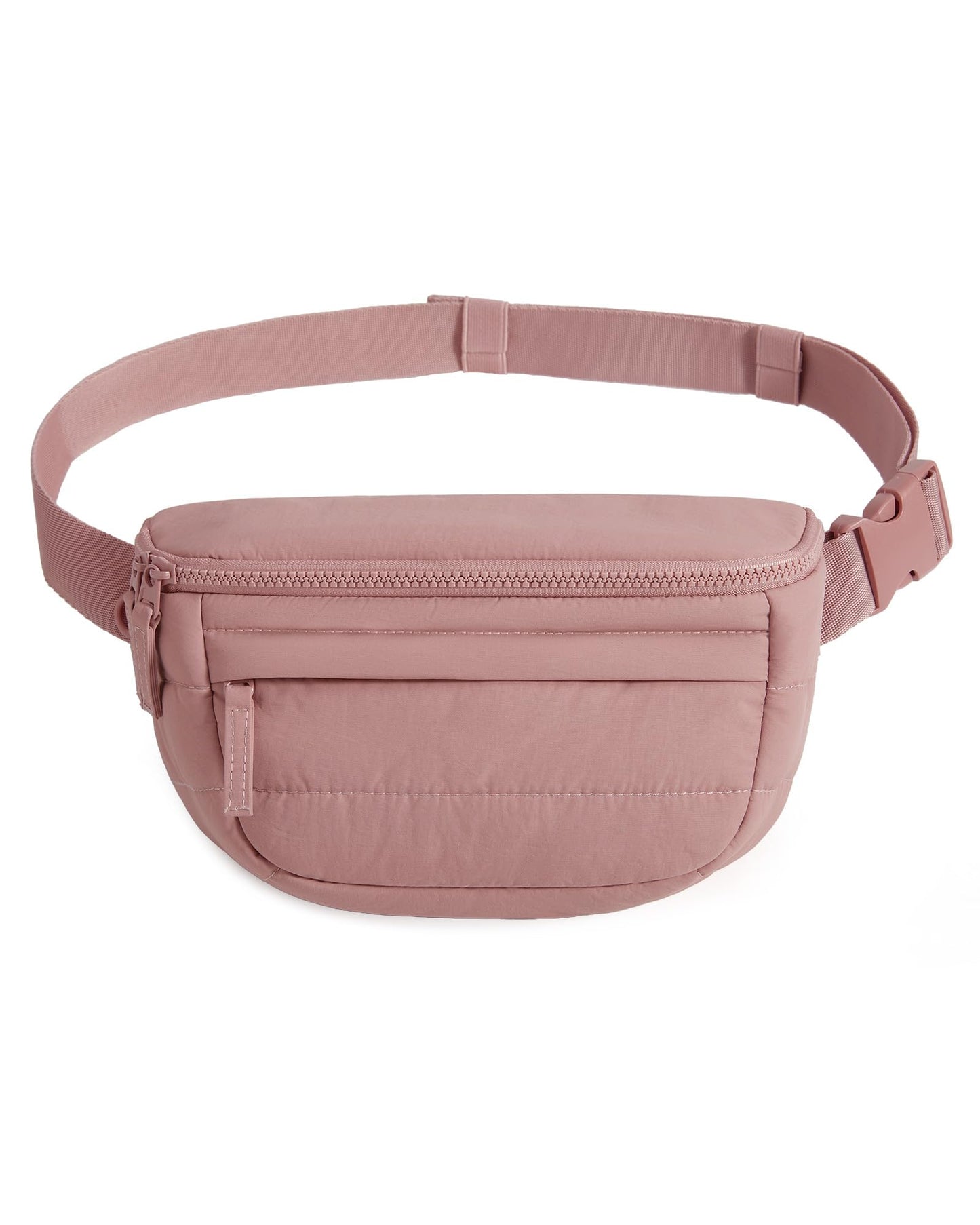 HOTBAGSMART Fanny Packs for Women Cross Body, Quilted Puffy Belt Bag with Pockets, Fashion Waist Packs for Traveling Hiking Black