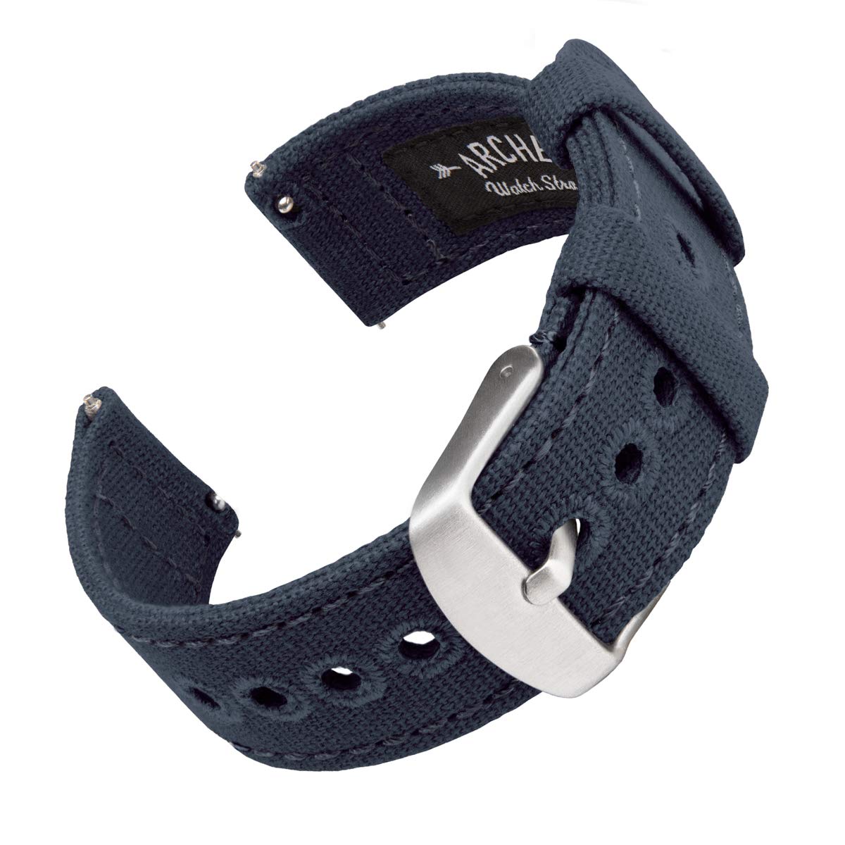 HOTArcher Watch Straps - Canvas Quick Release Watch Bands (Faded Olive, 22mm)