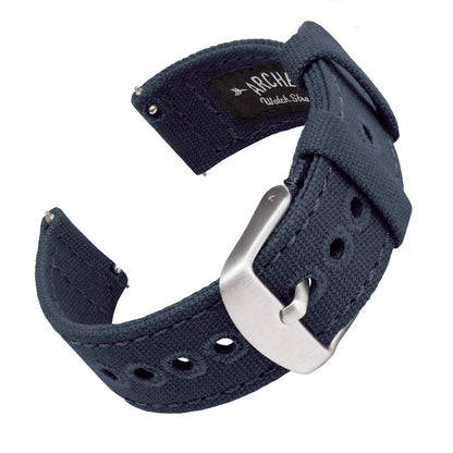 HOTArcher Watch Straps - Canvas Quick Release Watch Bands (Faded Olive, 22mm)