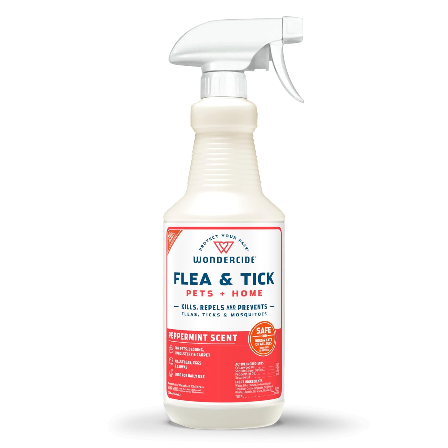 HOTWondercide - Flea, Tick & Mosquito Spray for Pets and Home with Natural Essential Oils - Killer, Control, Prevention, Treatment - Lemongrass 16 oz