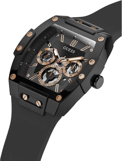 HOTGuess Men's GW0G Series| Analog Trend Watch| Polycarbonate Case| Silicone Bracelet | 50M Water Resistance