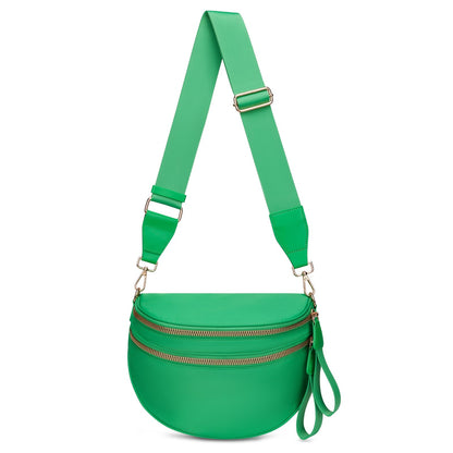 HOTPure Colour Crossbody Bum Bags for Women Spacious Checkered Cross body Bag Nylon Trendy Fanny Pack for Travel