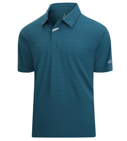HOTDamipow Premium Golf Shirts for Men Dry Fit Performance Polo Short Sleeve Collared Shirt