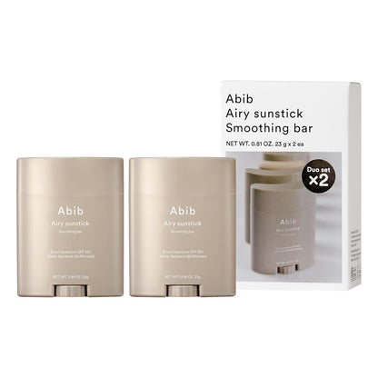 HOTAbib Airy Sunstick Protection Bar SPF50+ Broad Spectrum, Semi-Matte Sunscreen Stick for Oily & Combination Skin, No White Cast, Water-Resistant, Korean Sunscreen, 0.81 oz / 23 g