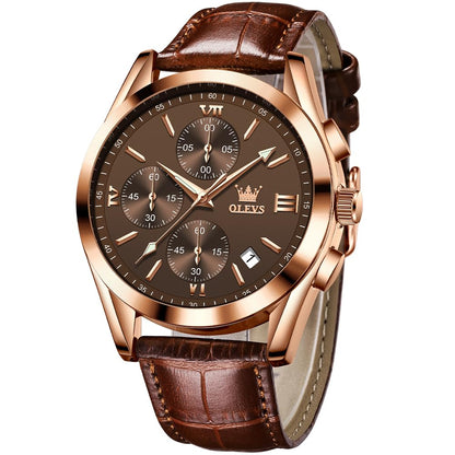 HOTOLEVS Mens Watches Stylish Chronograph Waterproof Luminous Silicon Strap Multifunction Watches for Men Business Men Wrist Watch