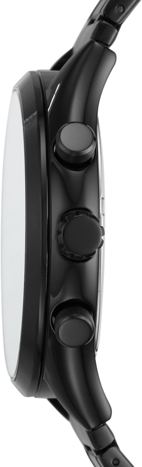HOTFenmore Midsize Multifunction Black Stainless Steel Watch