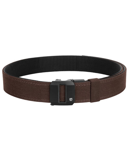 HOTFAIRWIN Tactical Gun Belt, Ratchet CCW EDC Stiff Heavy Duty Work 1.5" Battle Concealed Carry Rigid Patented Nylon Men Belts