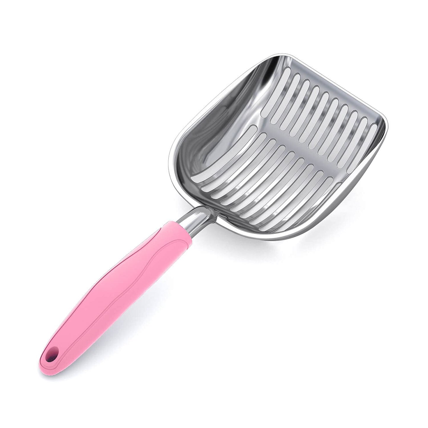 HOTWePet Cat Litter Scoop, Aluminum Alloy Sifter, Kitty Metal Scooper, Deep Shovel, Long Handle, Poop Sifting, Kitten Pooper Lifter, Durable, Heavy Duty, for Litter Box