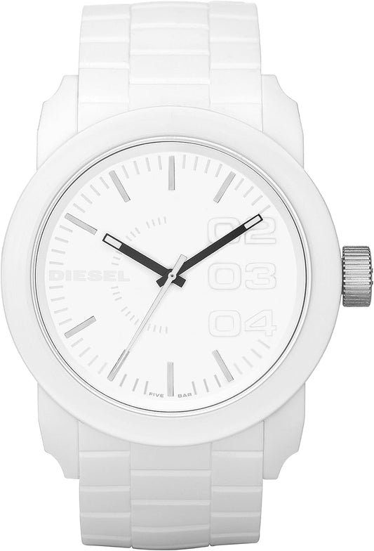 HOTDiesel Double Down Silicone Three-Hand Analog Men's Watch, Big Face Watch for Men