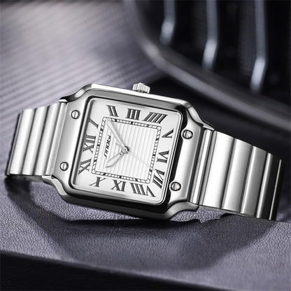 HOTClassic Square Watches for Men with Roman Numerals Casual Watch