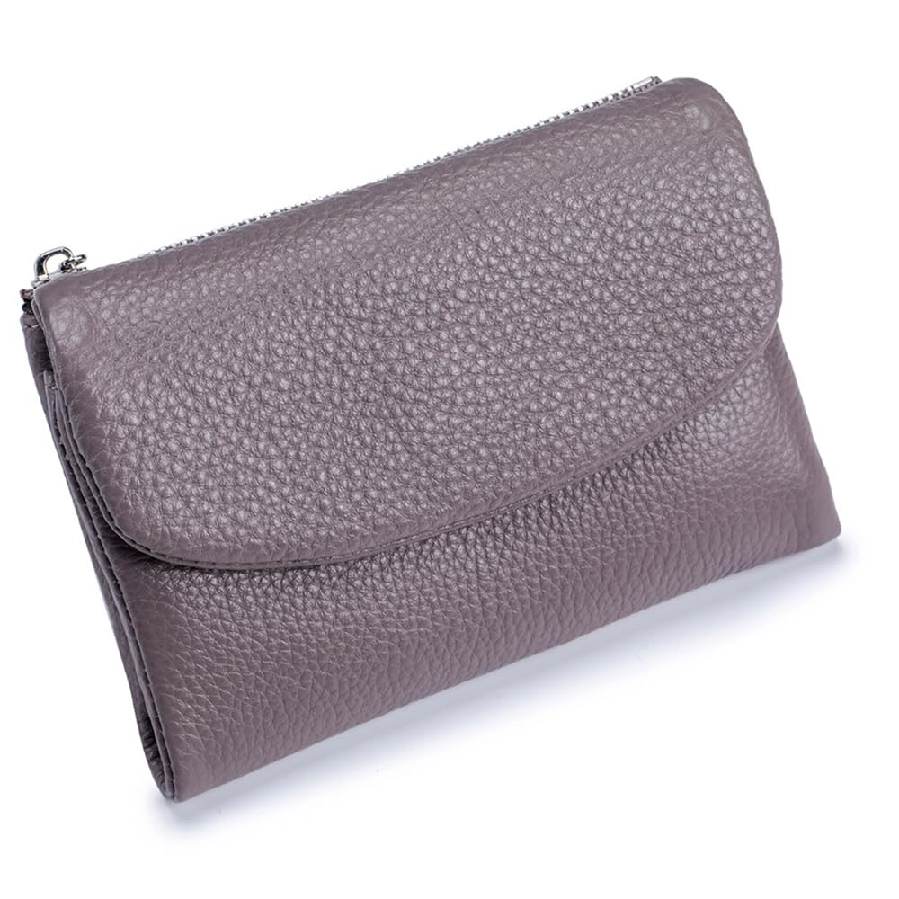 HOTLECDOA Unisex Pebble Leather Wallet, Short Genuine Leather Coin and Card Wallet, Small Wallets for Women, Suitable for Coins and Cards (#15)