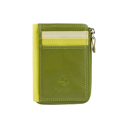 HOTVISCONTI RB110 Phi Phi Womens Leather Slim Zipped ID Credit Card Holder Wallet/Purse (Plum)