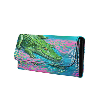 HOTNovelty Jeans Print Womens Wallets Leather Clutch, Vintage Denim Block Patch Design Long Wallet for Women Blue Credit Card Holder with Coin Purse ID Window