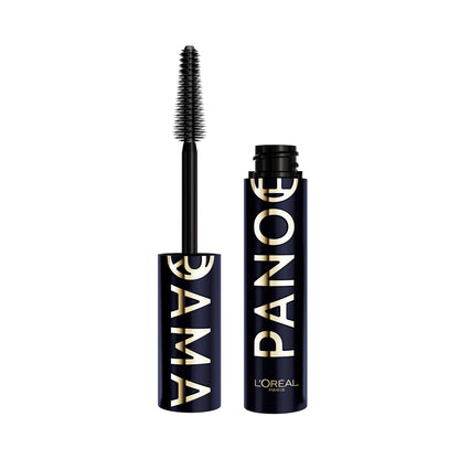 HOTL'Oreal Paris Voluminous Panorama Mascara, Volumizing and Lengthening Mascara, Washable Longwear and Smudge Resistant Make Up, Blackest Black, 0.33 Fl Oz