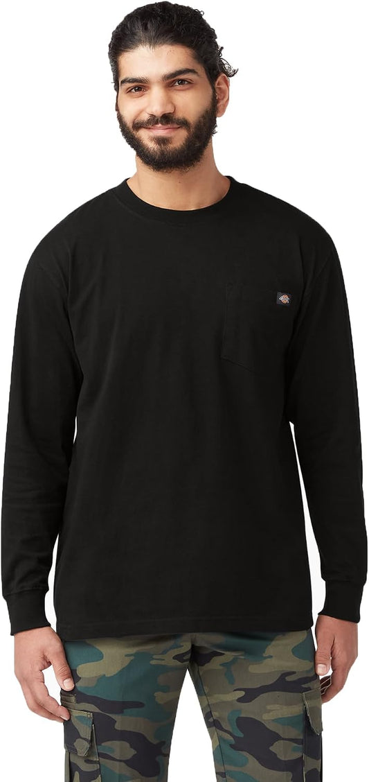 HOTDickies Men's Big and Tall Long Sleeve Heavyweight Crew Neck