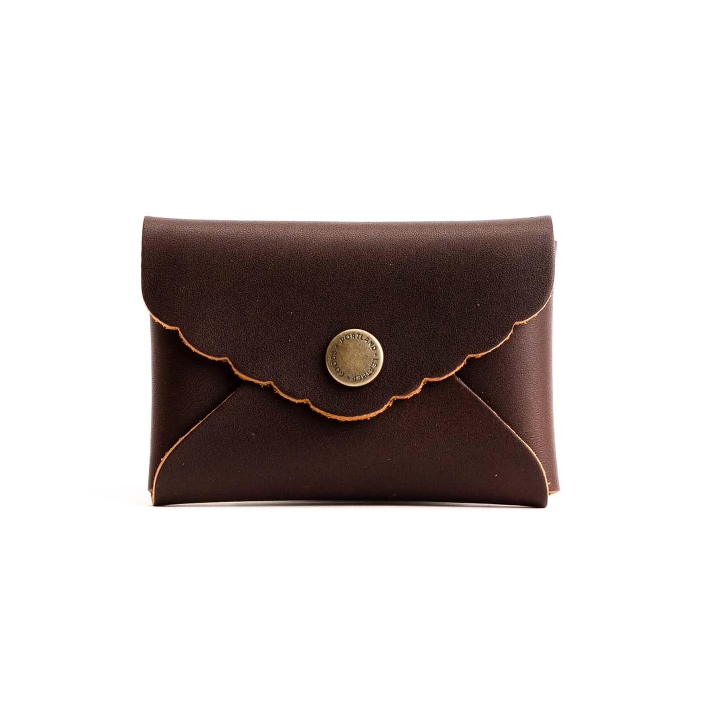 HOTPortland Leather Goods Mini Daisy Wallet for Women – Handmade from the Finest Full-Grain Hides – Features Envelope Design with Snap Closure – Honey
