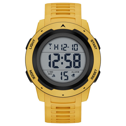 HOTGOLDEN HOUR Mens Waterproof Digital Sport Watches Wide Screen Easy Read Display Military Style with Rubber Strap