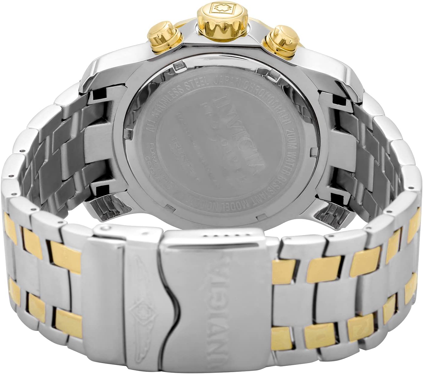 HOTInvicta Men's Pro Diver Scuba 48mm Two Tone Stainless Steel Chronograph Quartz Watch, TT/Blue (Model: 0077)