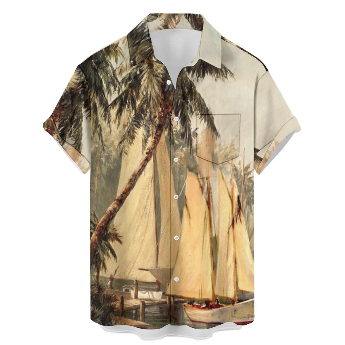 HOTwihnsinop Mens Funky Hawaiian Bowling Shirts Holiday Theme Shirt Button Down Shirts Big and Tall