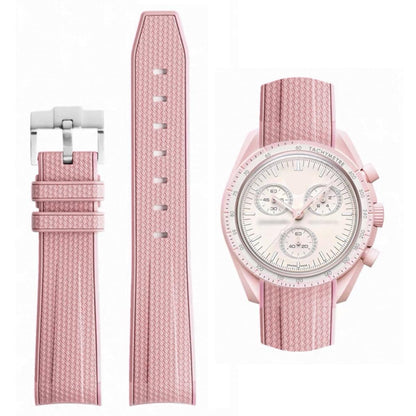 HOTBands for Moonswatch Watch Rubber for Omega x Swatch MoonSwatch 20mm Rolex Seiko Watch Silicone Men with Stainless Steel Replacement Bracelet Original Bracelet Omega x Swatch MoonSwatch Speedmaster