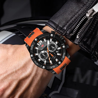 HOTAIMES Watch for Men Sport Military Waterproof Chronograph Mens Watches Analog Quartz Big Face Classic Stylish Fashion Casual Designer Business Work Wrist Watch Elegant Gift for Men