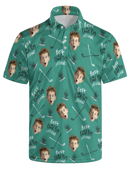 HOTGolf Polo Shirts for Men Funny Print Quick Dry Short Sleeve Performance Golf Shirts Moisture Wicking Polo Shirts