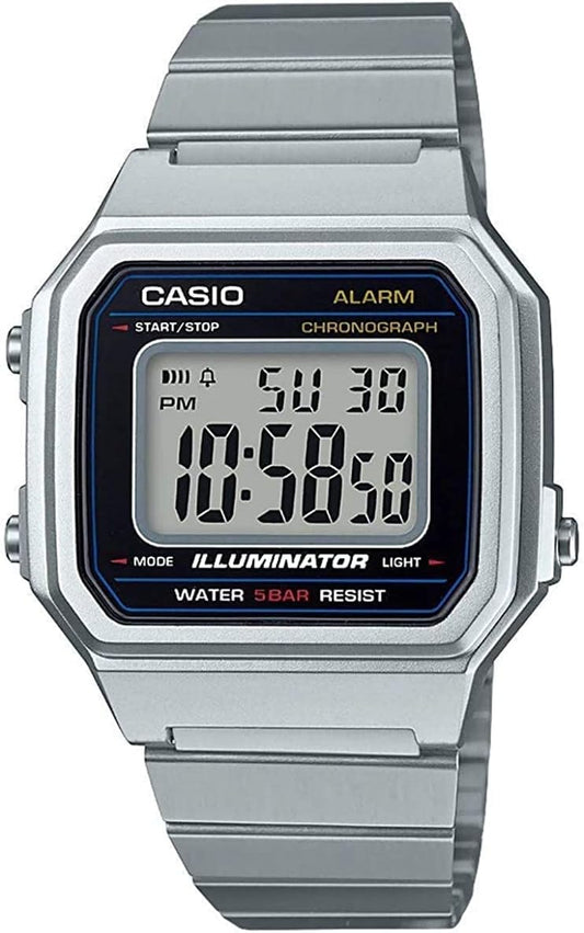 HOTCasio Men's B650WD-1ACF Classic Digital Display Quartz Silver Watch