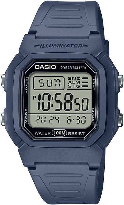 HOTCasio W800HG Series | Men’s Digital Watch | 100 Meter Water Resistance | Multi Function Alarm | 100 SEC Stopwatch | Auto Calendar | Countdown Timer | LED Light | Dual Time| 10 Year Battery