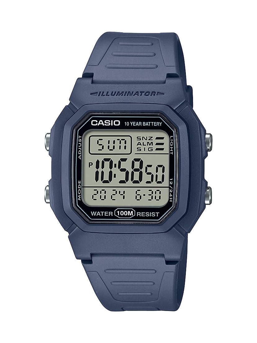 HOTCasio W800HG Series | Men’s Digital Watch | 100 Meter Water Resistance | Multi Function Alarm | 100 SEC Stopwatch | Auto Calendar | Countdown Timer | LED Light | Dual Time| 10 Year Battery