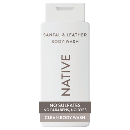 HOTNative Clean Body Wash, Gentle & pH-balanced for Sensitive Skin, 24-Hr Freshness for Men & Women, Vegan & Cruelty-Free, Free of Sulfates, Parabens & Phthalates, Sea Salt & Cedar, 18 fl oz