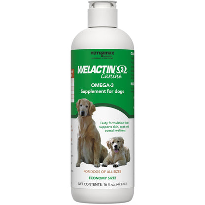 HOTNutramax Welactin Omega 3 Fish Oil for Dogs, Skin and Coat Health Supplement, Plus Joint, Immune, Kidney, and Brain Support, Premium Omega 3 Fatty Acids, For Dogs, 16 Ounce Liquid