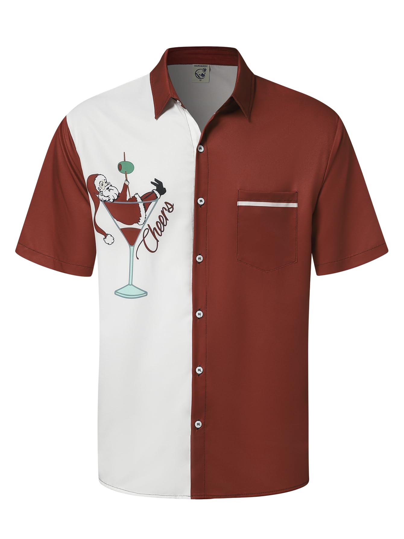 HOTHardaddy Men's Vintage Bowling Shirt Short Sleeve Button Down Hawaiian Summer Beach Printed Casual Shirts