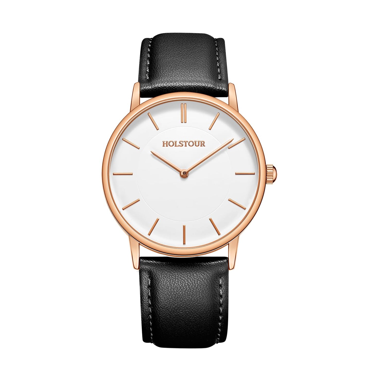 HOTHOLSTOUR Watches for Men Minimalist Business Style Analog Quartz Watch | Leather Strap,Waterproof,Exquisite gifts perfect for men, boyfriends, husbands, and fathers