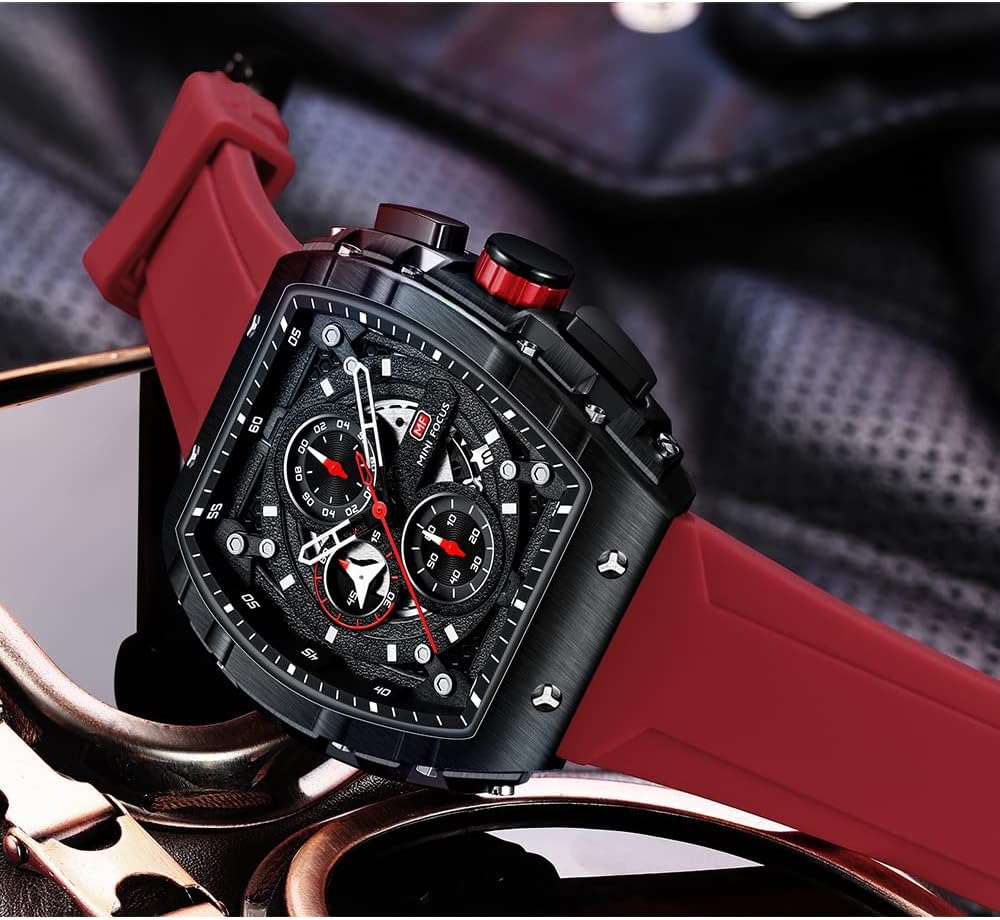 HOTMini Focus Men's Watch Fashion Sport Wrist Watches (Chronograph/Waterproof/Luminous/Calendar) Silicon Strap Quartz Watches for Men