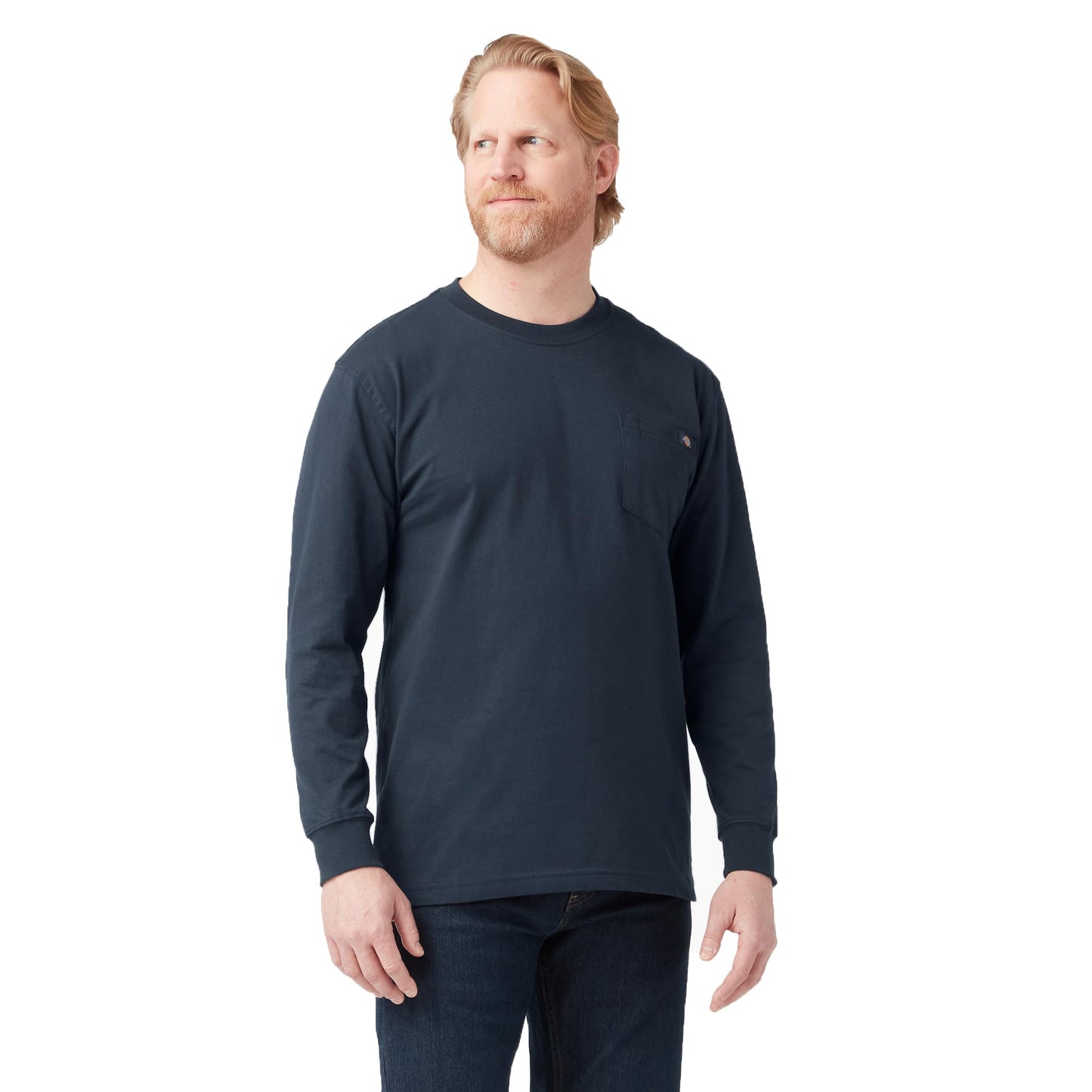 HOTDickies Men's Big and Tall Long Sleeve Heavyweight Crew Neck
