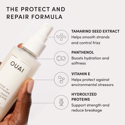 HOTOUAI Multitasking Leave In Conditioner, North Bondi Scent | Heat Protectant Spray up to 450°F, Lightweight, Hydrating Detangler & Anti-Frizz Primer for Curly, Fine & Color-Treated Hair
