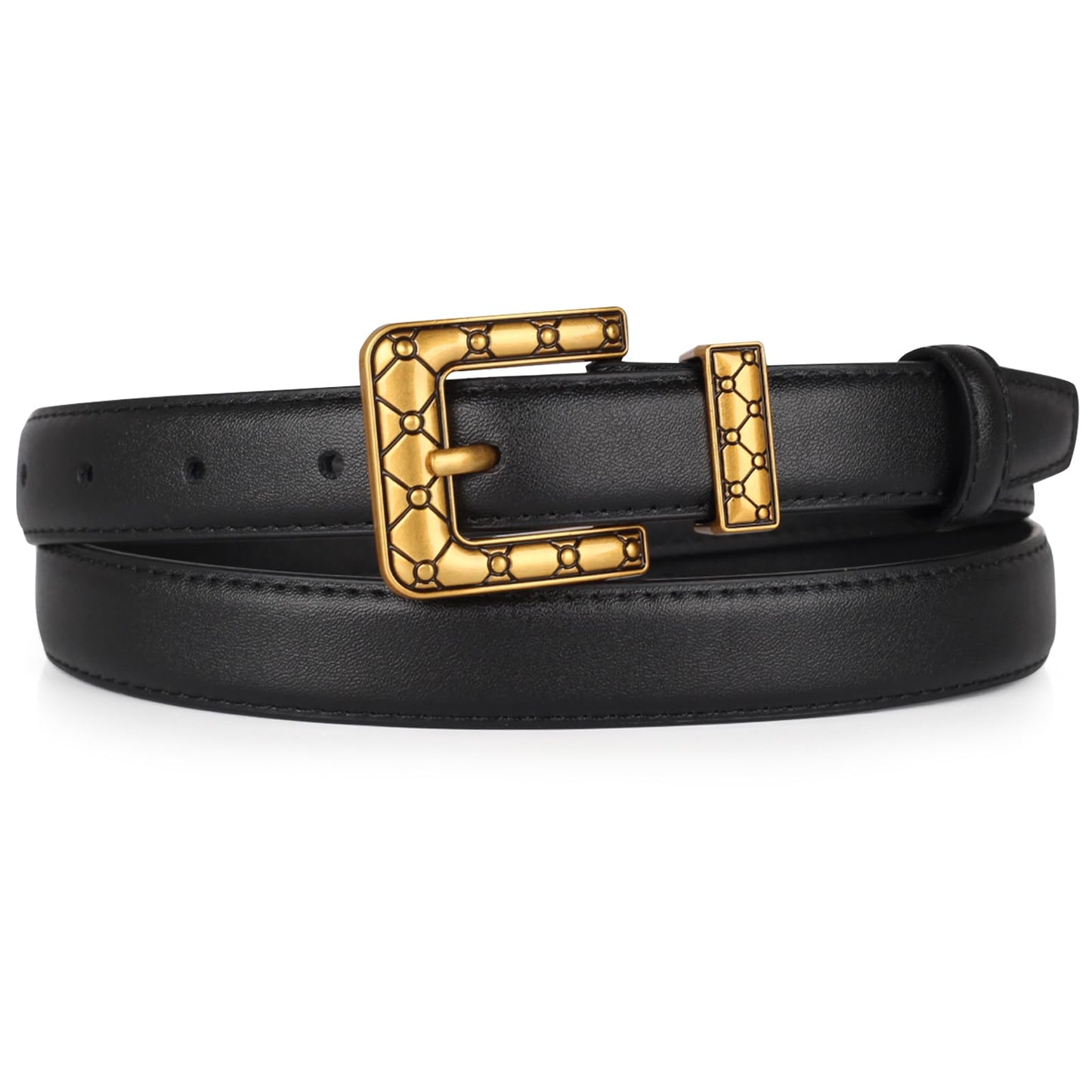 HOTAurolran Women's Leather Belt with Buckle - Ideal for Dresses, Jeans, and Coats
